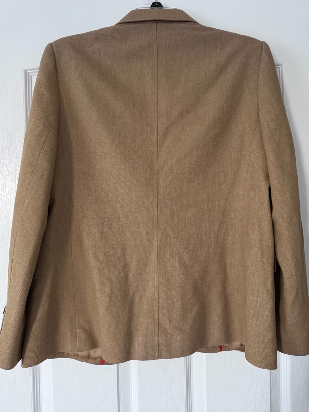 Vintage Evan Picone Camel Wool Blend Blazer Made USA Womens 12 Quiet Luxury - Picture 15 of 16